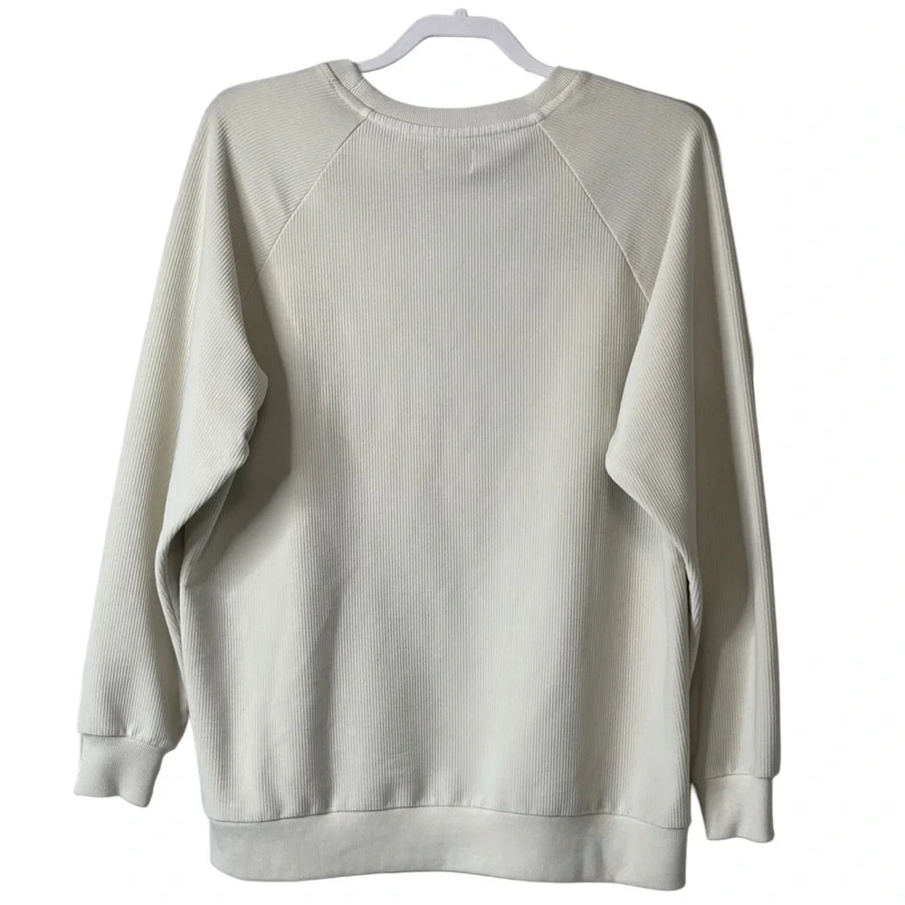 Altar'd State Women's Oversized Crewneck Ribbed Sweater Cream Size S‎